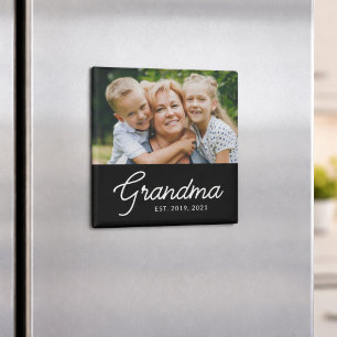 Grandma Established Photo Grandparent's Day Magnet