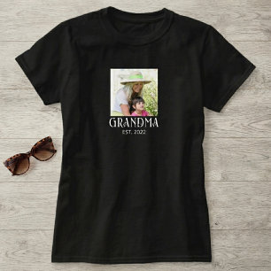 Grandma Established Photo T-Shirt