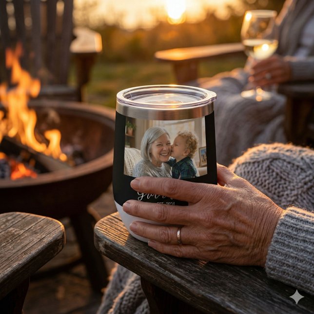 Grandma Established Photo White Script Text (Creator Uploaded)
