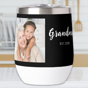 Grandma Established Script 2 Photo Black
