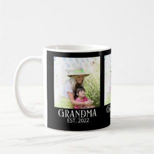 Grandma Established Script Black 3 Photo  Coffee Mug