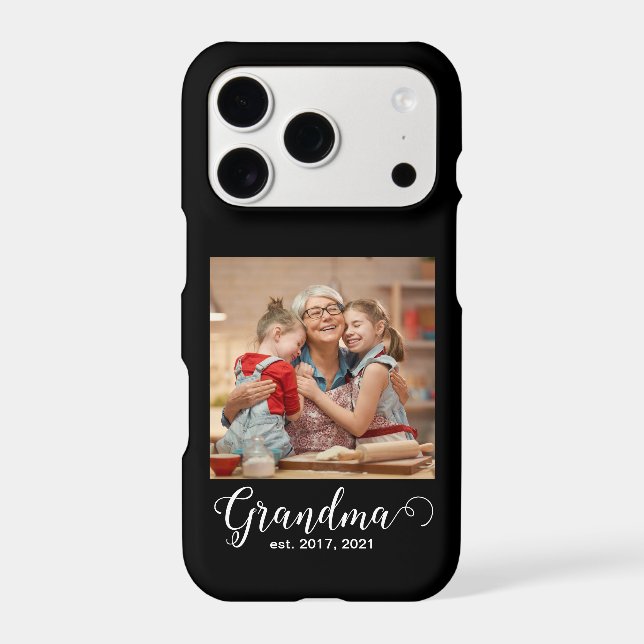 Grandma Established Script Gift Photo (Back)