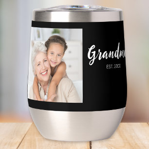 Grandma Established Script Photo Black