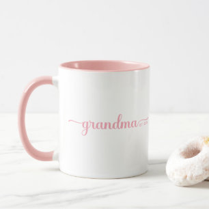 Grandma Established   Two Tone Pink & White Mug