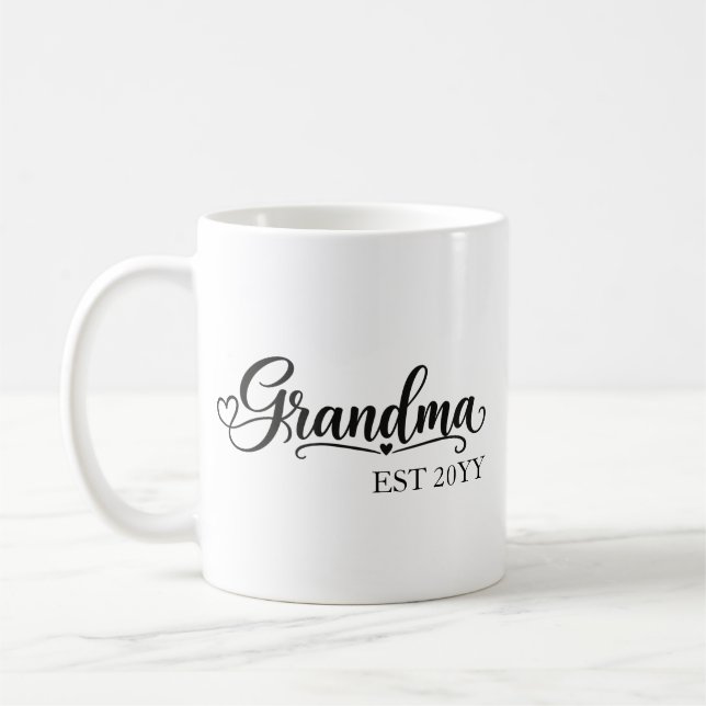 Grandma Established with year Coffee Mug (Left)