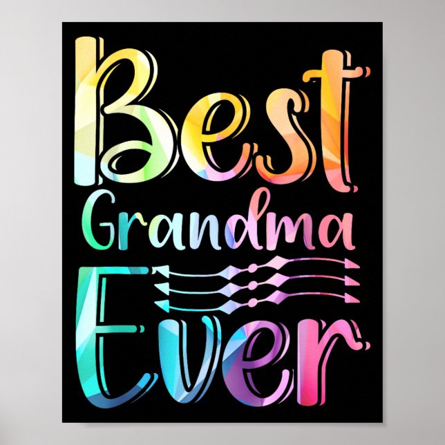 Grandma Ever Gift Graphic Art Text Quote Design  Poster (Front)