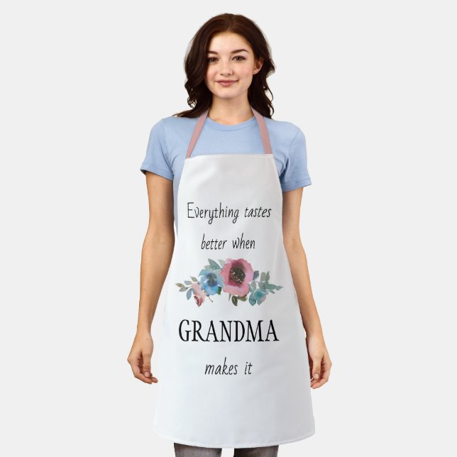 grandma everything tastes better floral apron (Worn)