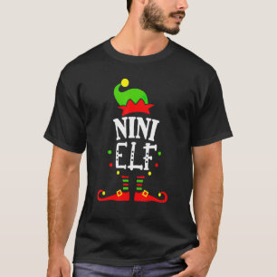 Grandma Family Matching Christmas Nini Elf Squad L T-Shirt