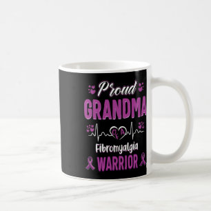Grandma Fibromyalgia Warrior Awareness Ribbon Purp Coffee Mug