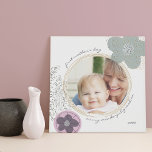 Grandma First Mothers Day Photo Pop Art Flower Faux Canvas Print<br><div class="desc">Personalise for any one and any occasion with one of your favourite photos and your choice of wording - perfect for a first mother's day, birthday etc. This modern design features abstract pop art flowers in marimekko / orla kiely style, paint splatters and casual handwritten script style typography. It has...</div>
