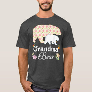 Grandma Floral Flower Bear Cute Family Mummy Grand T-Shirt