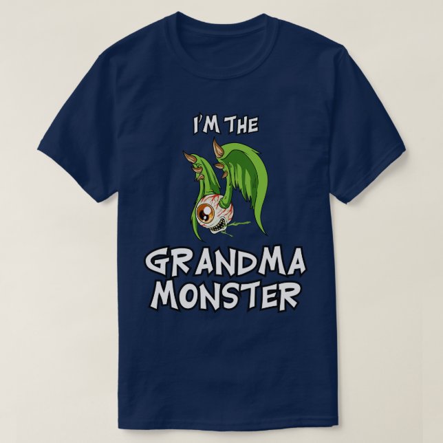 Grandma Flying Eye Halloween Matching Family T-Shirt (Design Front)