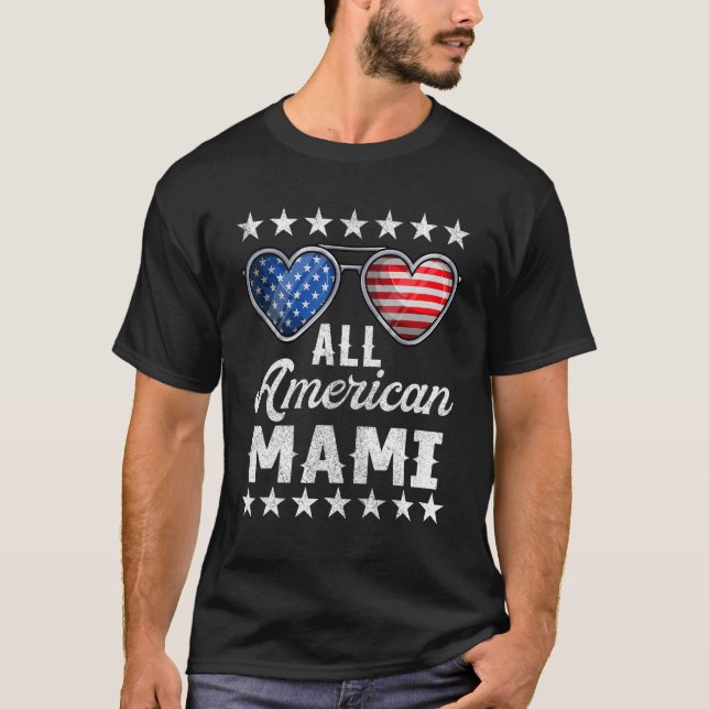 Grandma Fourth Of July  Womens All American Mami T-Shirt (Front)