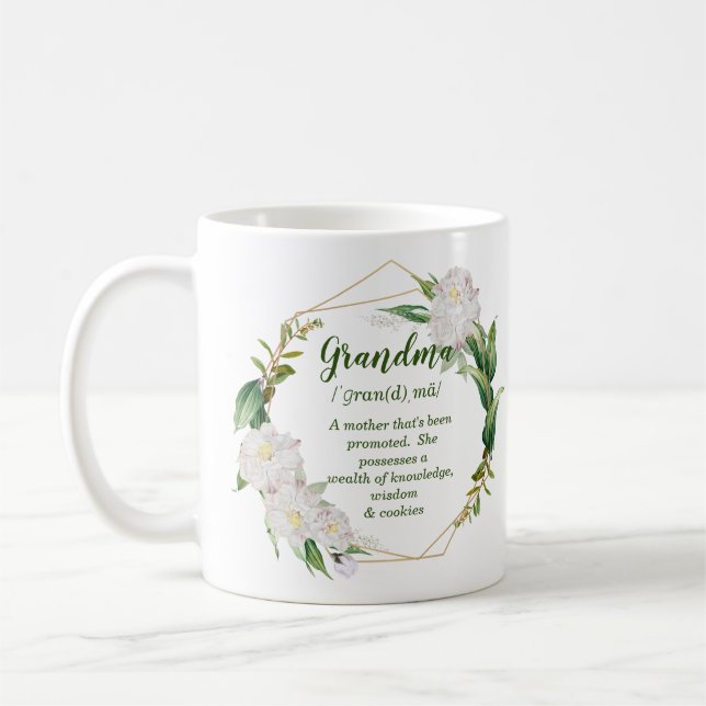 Grandma fun meaning coffee mug (Left)