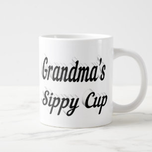 Grandma funny coffee quote black Mothers Day Large Coffee Mug