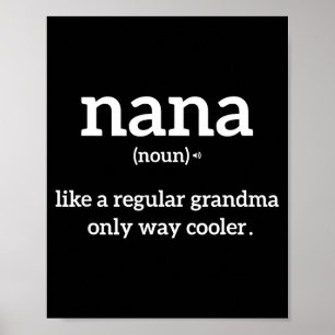 Grandma Funny Saying Nana Definition Grandma Annou Poster