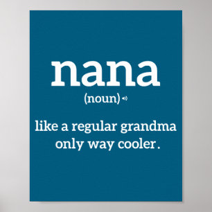 Grandma Funny Saying Nana Definition Grandma Annou Poster