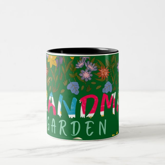 grandma garden Two-Tone coffee mug (Center)