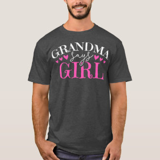 Grandma Gender Reveal Grandmother T-Shirt