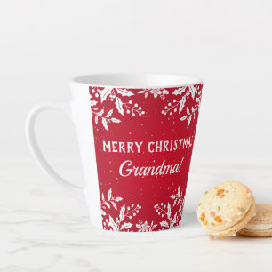 Grandma Gift, From Name, Christmas Festive Latte Mug