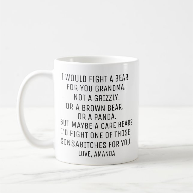 Grandma Gift, funny Grandma Custom gift, Grandma Coffee Mug (Left)