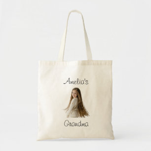 Grandma Gift - Grandchild's Photo & Name - Tote Bag