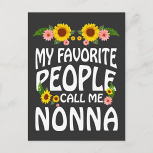 Grandma Gift My Favourite People Call Me Nonna Postcard