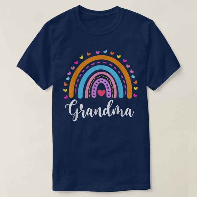 Grandma Gifts For Grandma Cute Grandma Rainbow Mot T-Shirt (Design Front)