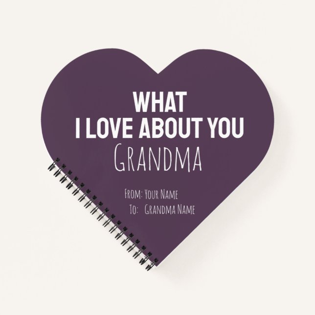 Grandma Gifts Grandmother Keepsake Simple For Her Notebook (Front)