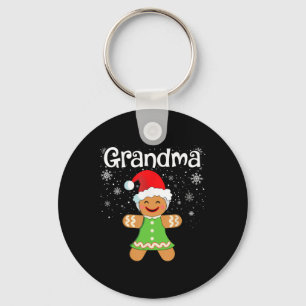 Grandma Gingerbread Family Matching Christmas Wome Key Ring