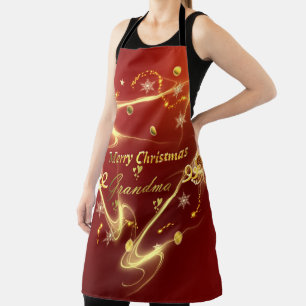 grandma golden text apron