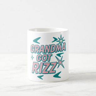 Grandma Got Rizz — Atomic Teal‑Pink Pop Coffee Mug