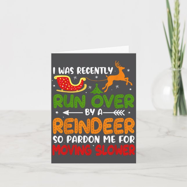 Grandma Got Run Over By A Reindeer Christmas So Pa Card (Front)