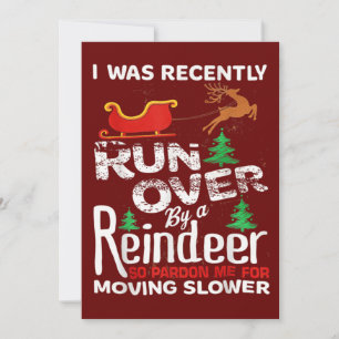 Grandma Got Run Over By A Reindeer Christmas So Pa Invitation