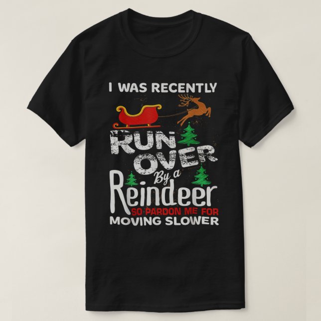 Grandma Got Run Over By A Reindeer Christmas So Pa T-Shirt (Design Front)