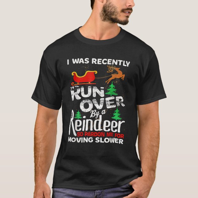 Grandma Got Run Over By A Reindeer Christmas So Pa T-Shirt (Front)