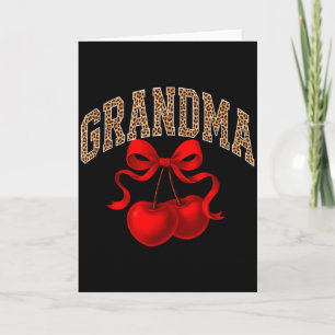 Grandma Grand Mothers Leopard Cherry Women Girls G Card