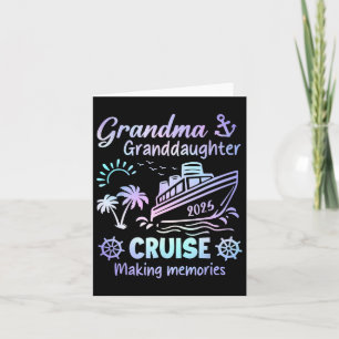 Grandma Granddaughter Cruise 2025 Memories Ship Tr Card