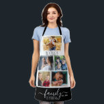 Grandma Grandkids 5 Photo Collage Family Name  Apron<br><div class="desc">Design your own personalised photo apron by adding 5 favourite pictures. Customise with family name and established year.</div>