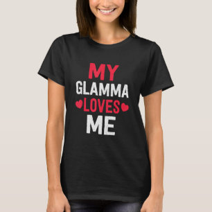 Grandma Grandkids My Loving Glamma Loves Me Family T-Shirt