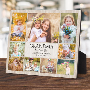 Grandma Grandkids Photo Collage Plaque