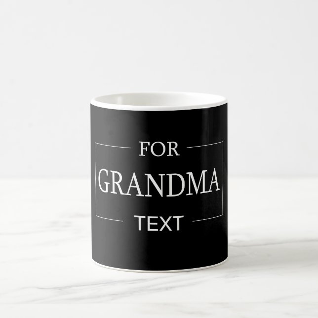 Grandma Grandmother Birthday Personalised Gift  Coffee Mug (Center)