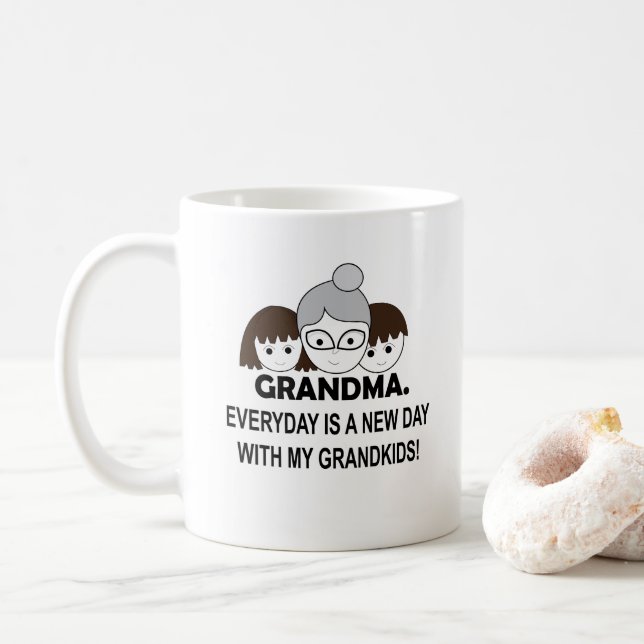 Grandma Grandmother Cute Grandma Coffee Mug (With Donut)