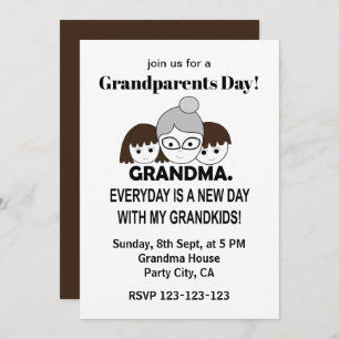 Grandma Grandmother Cute Grandma Invitation