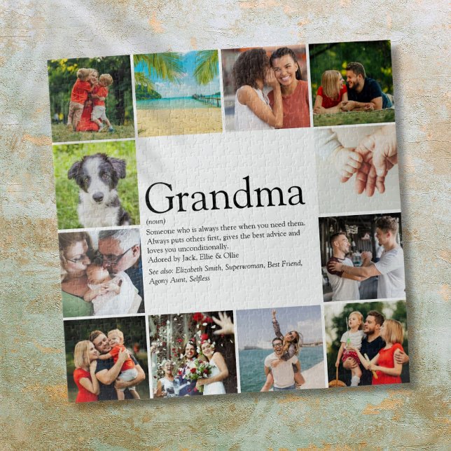 Grandma, Grandmother Definition 12 Photo Collage Jigsaw Puzzle (Grandma, Grandmother Definition 12 Photo Collage Jigsaw Puzzle)