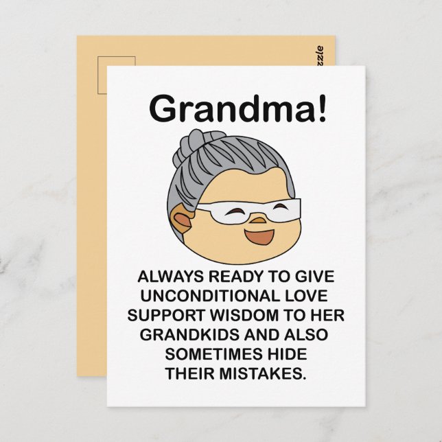 Grandma Grandmother  Postcard (Front/Back)