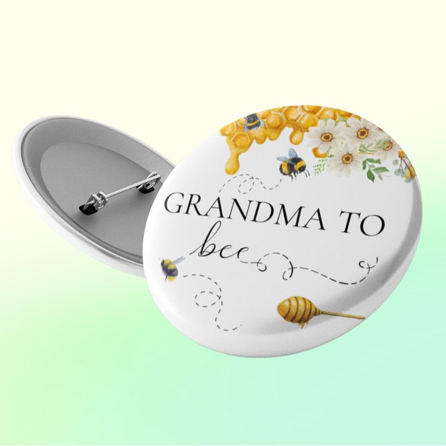 Grandma Grandmother To Bee Honey Cute  6 Cm Round Badge (Creator Uploaded)