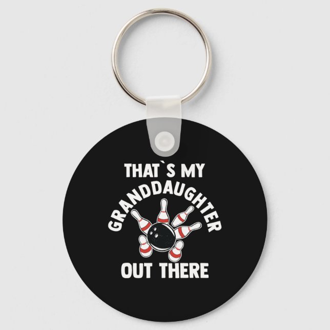 Grandma Grandpa Bowling  Key Ring (Front)