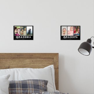 Grandma & Grandpa Collage – Grandkids Photo & Name