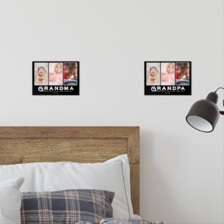 Grandma & Grandpa Collage – Grandkids Photo & Name